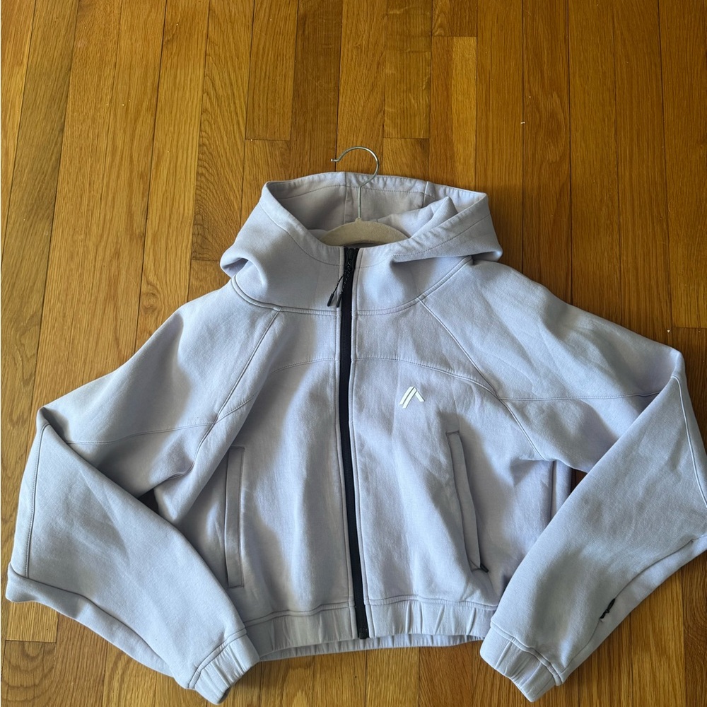 Alphalete Cropped Zip Up- lavender